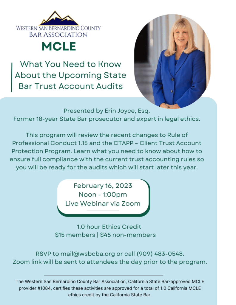MCLE What You Need to Know About the State Bar Trust Account